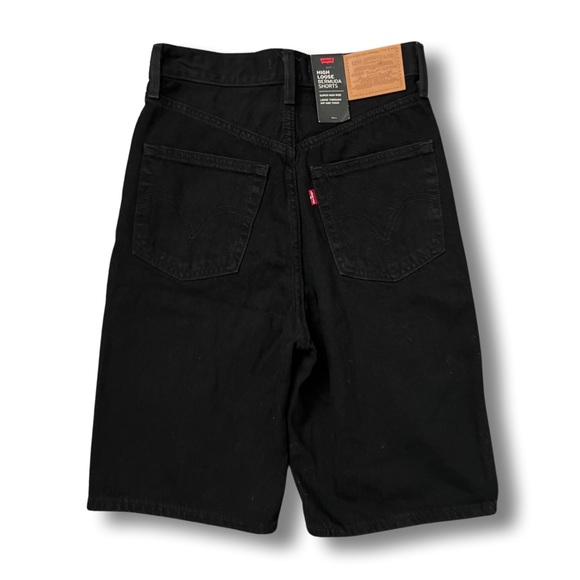 Levis Premium High Loose Bermuda Shorts Black - Picture 9 of 16